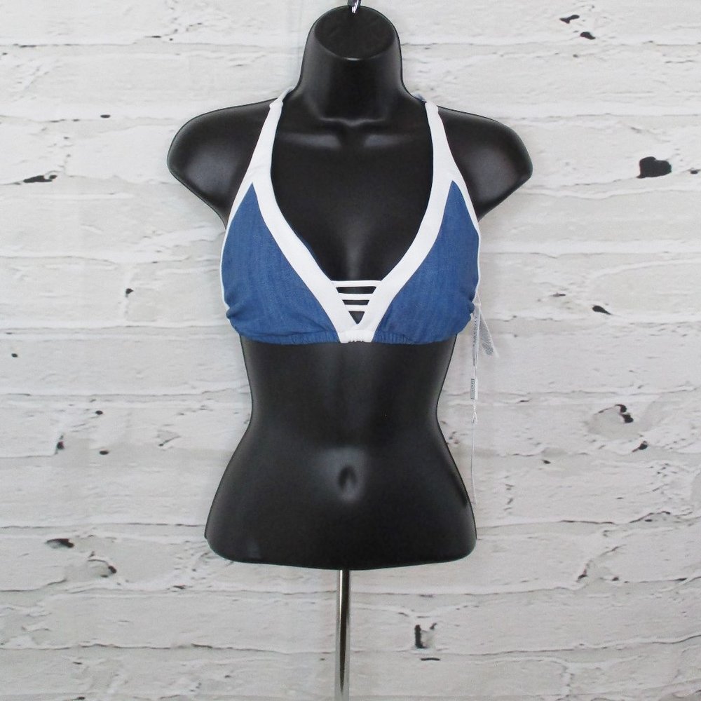 Seafolly Block Party Tri Stripe Bikini Top